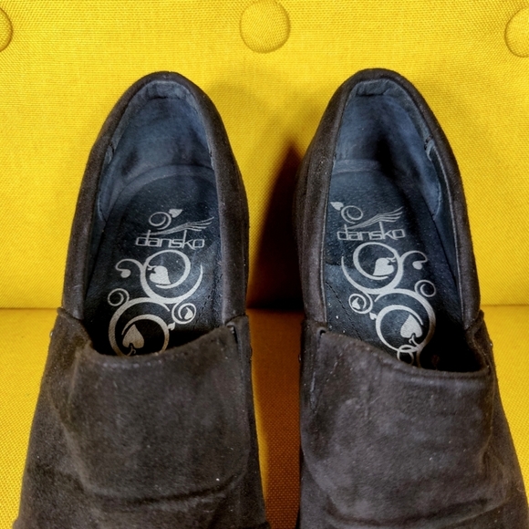 Dansko Nori Suede Studded Black Clog Block Heel Slip On Women's Shoes Size 7.5-8 - Picture 7 of 10